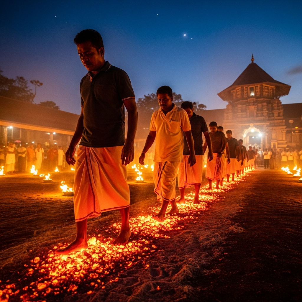 Witness the Sacred Fire-Walking Ceremony at Kataragama Vel Festival — Kataragama Sri Lanka